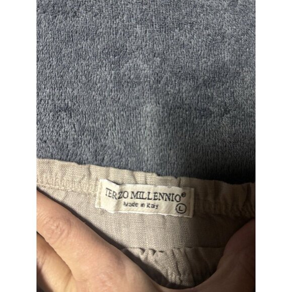 Terzo Millennio Womens Linen Off The Shoulder Tiered Dress Sz Large - Picture 4 of 5